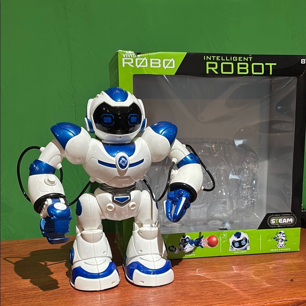 Viva Intelligent Robot Toy - Blue and White